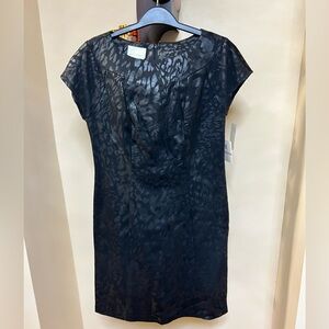 Mini Black Leopard Donna Morgan Dress size 6